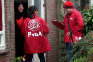 PvdA canvast in de Ridderweide
